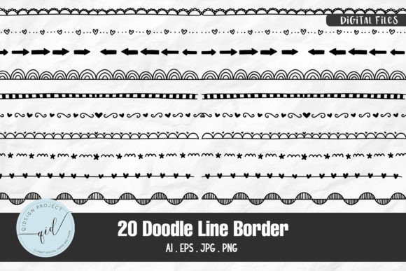 20 Doodle Line Border, Decorative: Your Creative Edge
