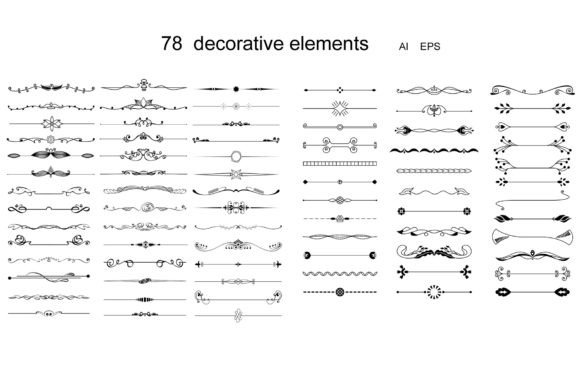 78 Decorative Elements: Instant Charm for Any Project
