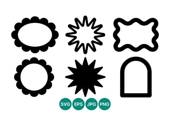 Black Rounded Decorative Shapes Vector: Your Go-To Design Toolkit