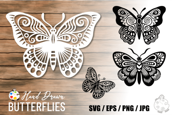 Butterflies - Decorative Cutout Elements: Nature's Versatile Design Asset