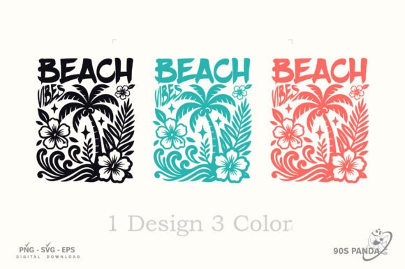 Capture Summer’s Chill Vibe: Beach Vibes Palm Tree Graphic