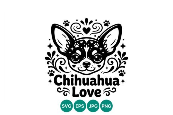 Chihuahua Love Decorative Black White: A Designer's Take