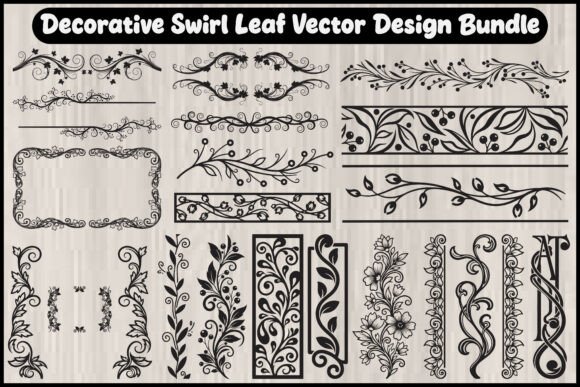 Decorative Swirl Leaf Vector Design Bundle: A Designer's Botanical Toolkit