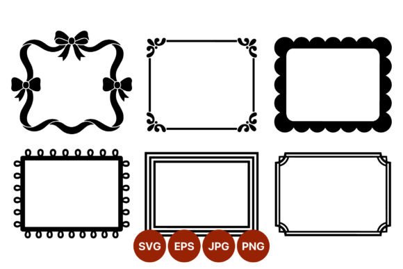 Elegant Black Decorative Frames for Creative Projects