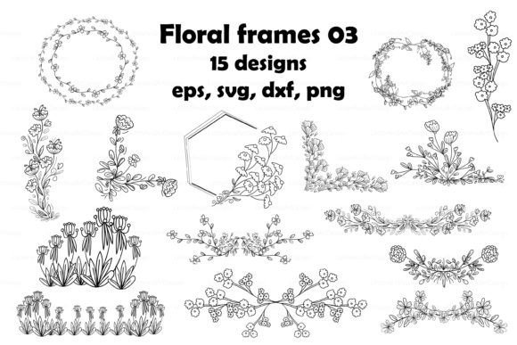 Elevate Designs with Floral Decorative Frame, Flower Wreath