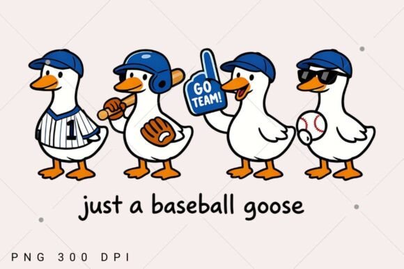 Funny Baseball Goose PNG: Game Day Hilarity