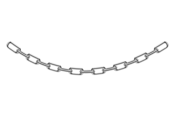 Hanging Metal Links. Silver Decorative C: A Designer's Guide
