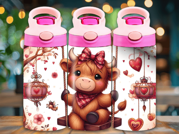 Highland Cow Heart Flip Top Kids Tumbler: A Designer's Guide