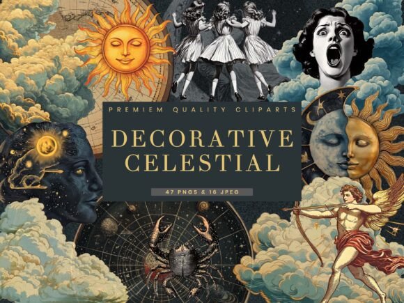 Infuse Cosmic Magic with This Decorative Celestial Clipart Bundle
