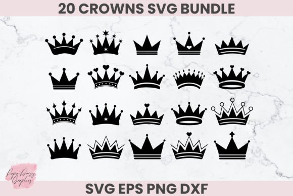 Regal Design Elements: The Decorative Crowns SVG Bundle