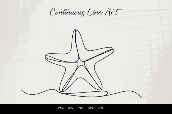 Starfish Line Art Svg: Coastal Charm for Modern Designers