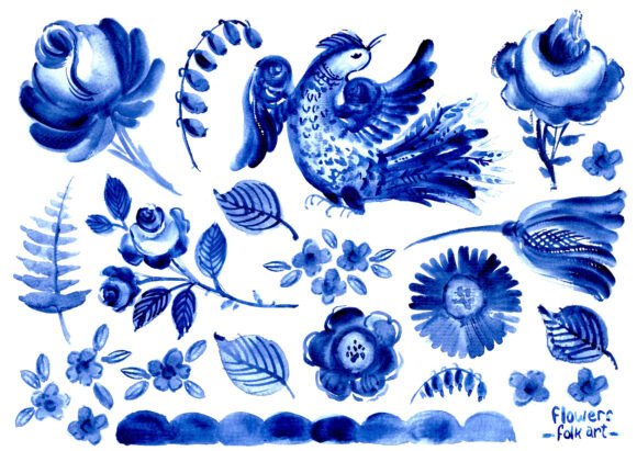 Timeless Blue & White: Using the Folk Art Decorative Set