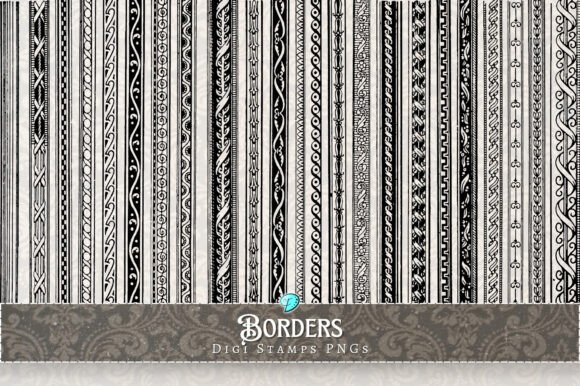 Transform Your Crafts with Border Digi Stamps Decorative PNGs