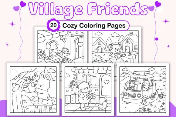 Village Friends Cozy Coloring Pages: A Designer's Guide
